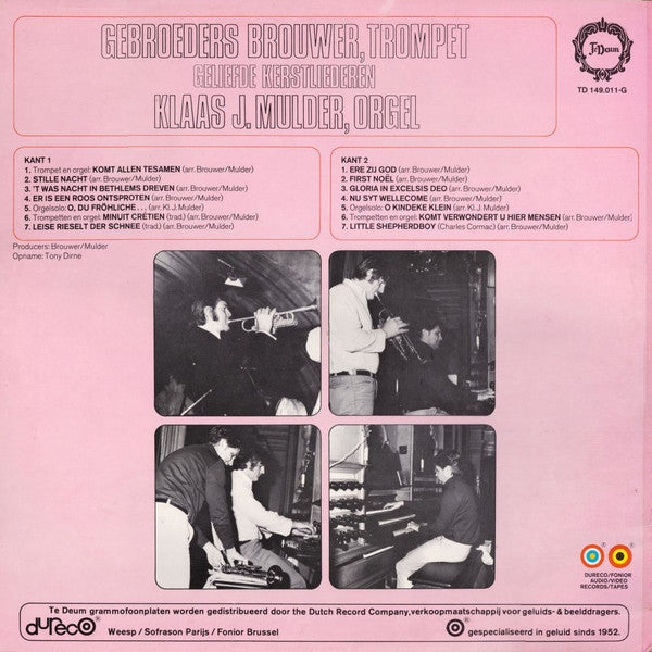 Gebroeders Brouwer, Klaas Jan Mulder - Geliefde Kerstliederen (LP) Vinyl LP Vinyl Zeer Goed / Hoesje Goed "VINYLSINGLES.NL"