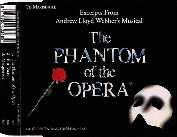 Andrew Lloyd Webber - Excerpts From The Phantom Of The Opera (CD) 70585b Compact Disc Single Goede Staat