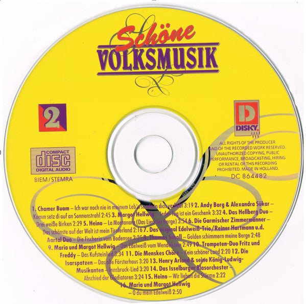 Various - Schöne Volksmusik 2 (CD) 70448 Compact Disc Goede Staat
