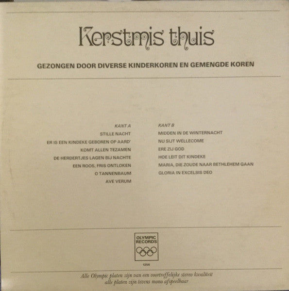 Various - Kerstmis Thuis (LP) 48401 Vinyl LP Vinyl Goed / Hoes Goed