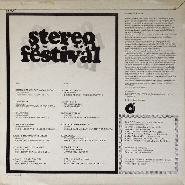 Various - Stereo Festival (LP) 51437 Vinyl LP Vinyl Goed / Hoes Goed