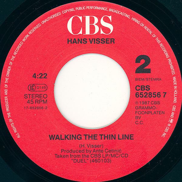 Hans Visser - Bolero 15369 31931 Vinyl Singles Vinyl Goed / Hoes Goed