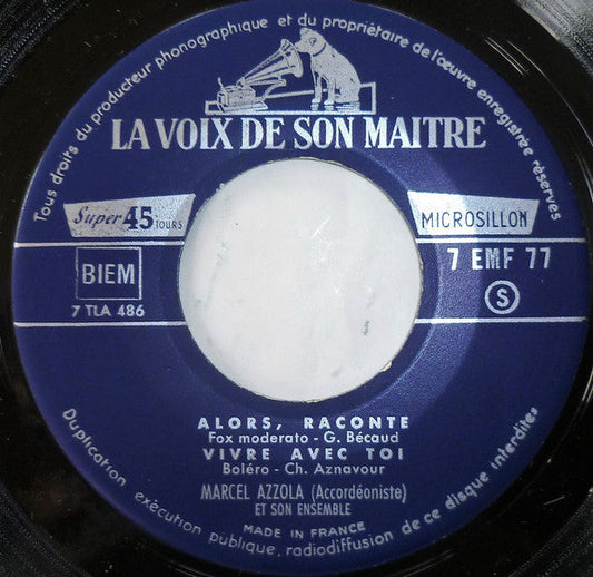 Marcel Azzola Et Son Ensemble - Alors, Raconte 07098 Vinyl Singles EP Vinyl Goed / Hoes Goed