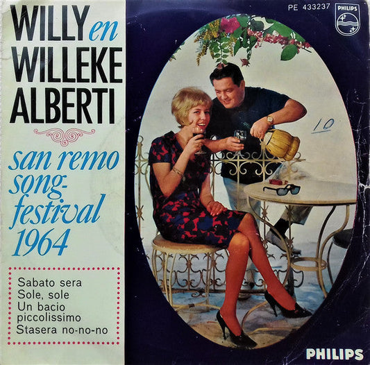 Willy & Willeke Alberti - San Remo Songfestival 1964 05202 Vinyl Singles Vinyl Goed / Hoes Goed