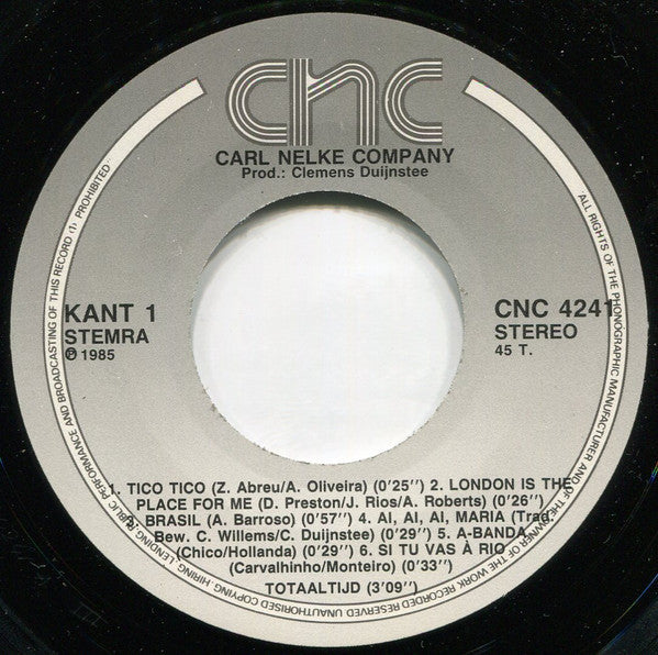 Carl Nelke Company - Disco Samba 16787 Vinyl Singles Vinyl Goed / Hoes Goed