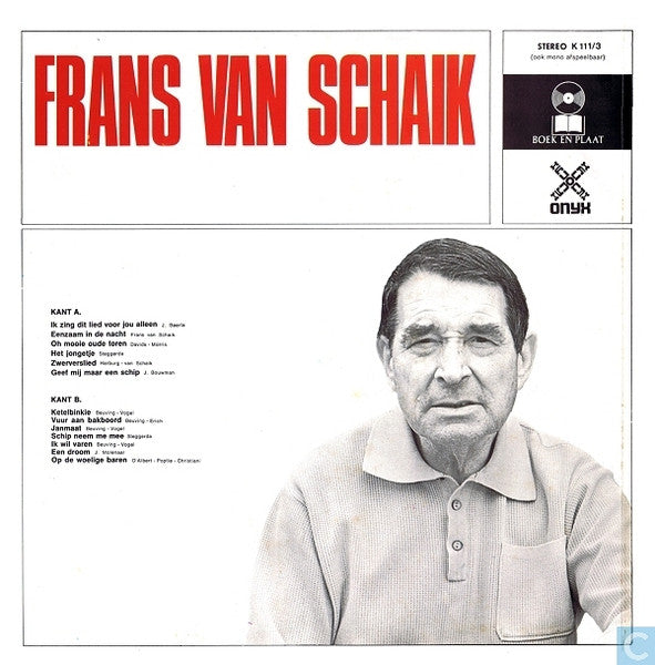 Frans Van Schaik - Frans Van Schaik (LP) Vinyl LP Vinyl Zeer Goed / Hoesje Goed "VINYLSINGLES.NL"