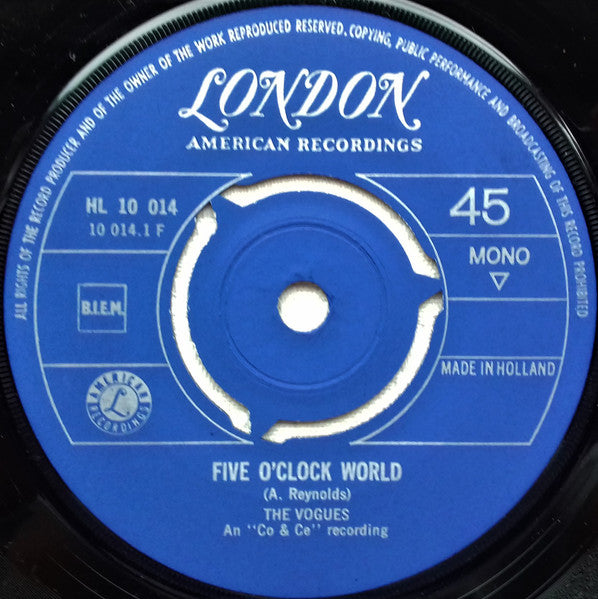 Vogues - Five O'Clock World 34105 Vinyl Singles Vinyl Goed / Hoes Goed