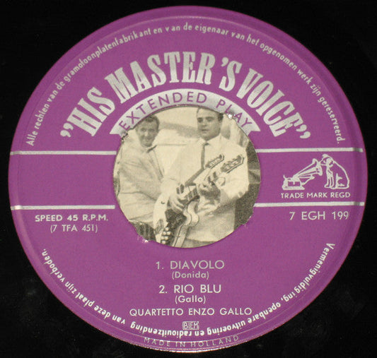 Quartetto Enzo Gallo - Diavolo 40039 Vinyl Singles Vinyl Goed / Hoes Goed