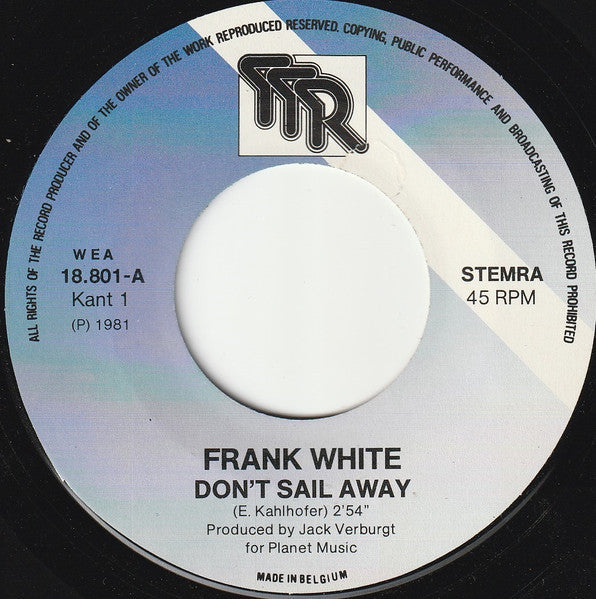 Frank White - Don't Sail Away 14098