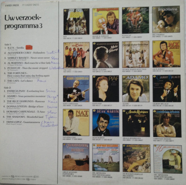 Various - Uw Verzoekprogramma 3 (LP) 42480 Vinyl LP Vinyl Goed / Hoes Goed
