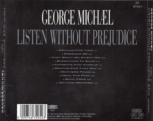George Michael - Listen Without Prejudice Vol. 1 (CD) 70743 Compact Disc Goede Staat