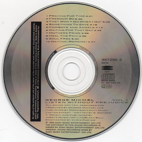 George Michael - Listen Without Prejudice Vol. 1 (CD) 70743 Compact Disc Goede Staat