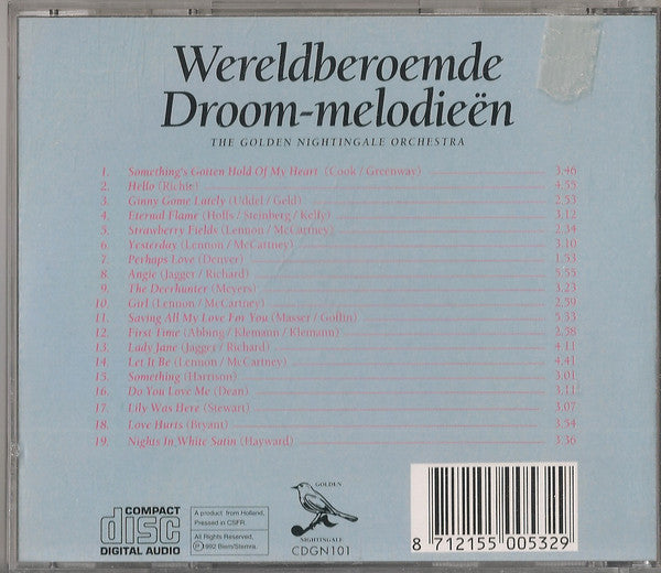 Golden Nightingale Orchestra - Wereldberoemde Droom-melodieën (CD) Compact Disc Vinyl Zeer Goed / Hoesje Goed "VINYLSINGLES.NL"