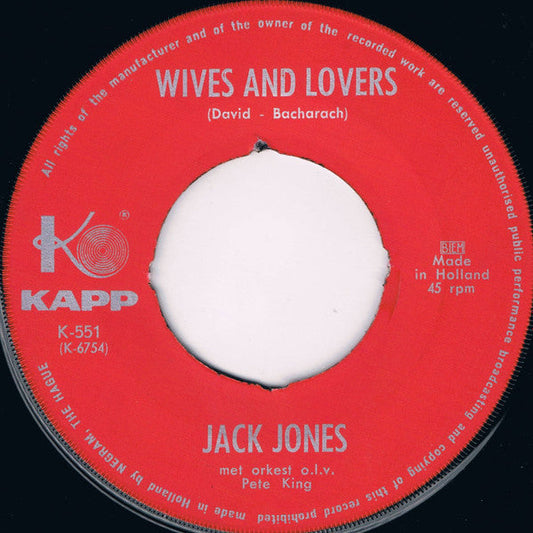 Jack Jones - Wives And Lovers 40461 Vinyl Singles Vinyl Goed / Hoes Generic
