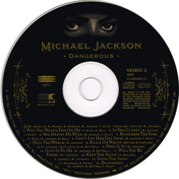 Michael Jackson - Dangerous (CD) 70590 Compact Disc Goede Staat