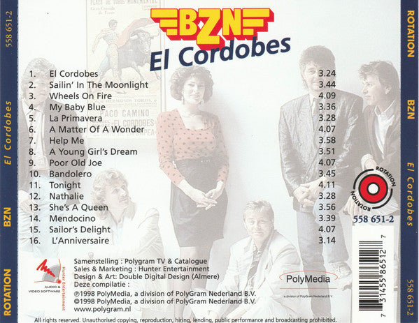 BZN - El Cordobes (CD) Compact Disc Vinyl Goed / Hoes Goed