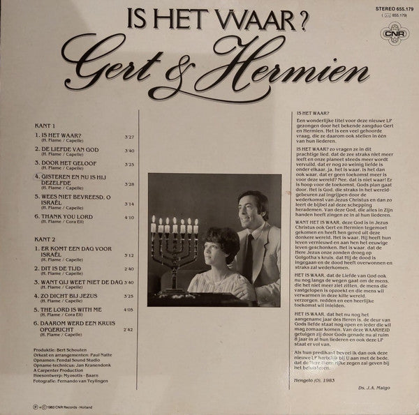 Gert & Hermien - Is Het Waar? (LP) 51299 Vinyl LP Vinyl Goed / Hoes Goed