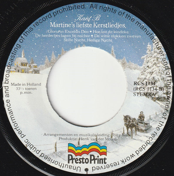 Martine Bijl - Martine's Liefste Kerstliedjes 43286 Vinyl Singles Vinyl Goed / Hoes Goed