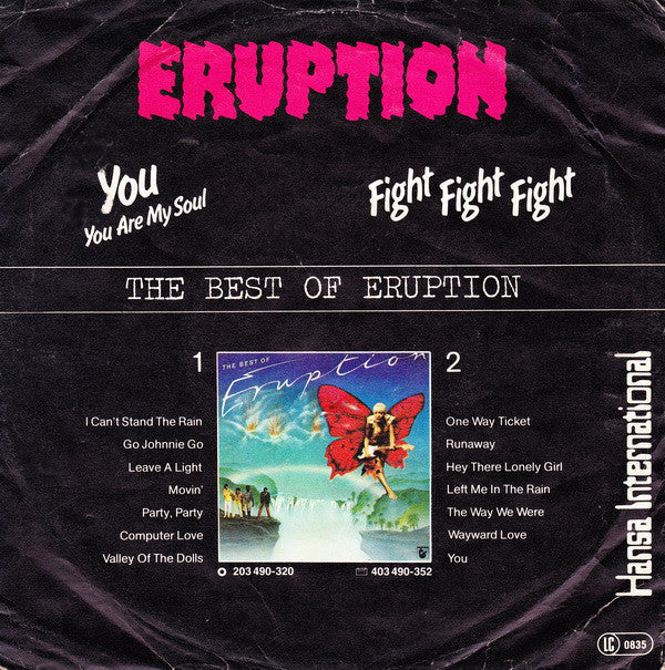 Eruption - You Vinyl Singles Vinyl Zeer Goed / Hoesje Goed "VINYLSINGLES.NL"