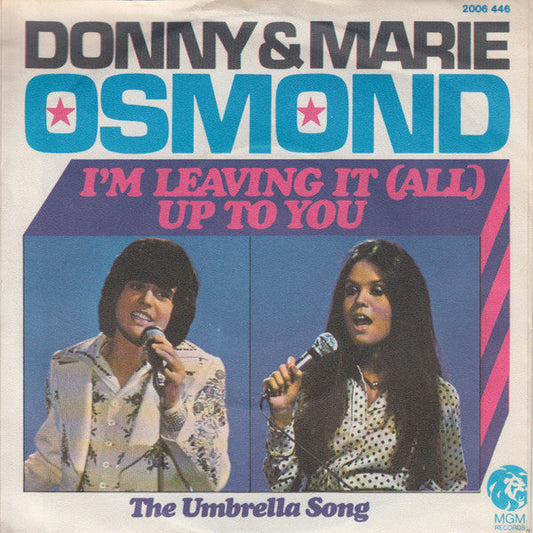 Donny & Marie Osmond - Umbrella Song 28311 Vinyl Singles Vinyl Goed / Hoes Goed