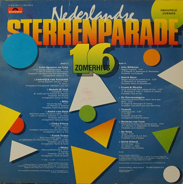 Various - Dutch Star Parade - 16 Summer Hits (LP) 44427