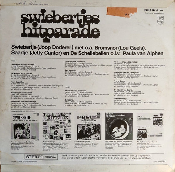 Schellebellen / Damrakkertjes - Swiebertjes Hitparade (LP) 40861 Vinyl LP Vinyl Goed / Hoes Goed