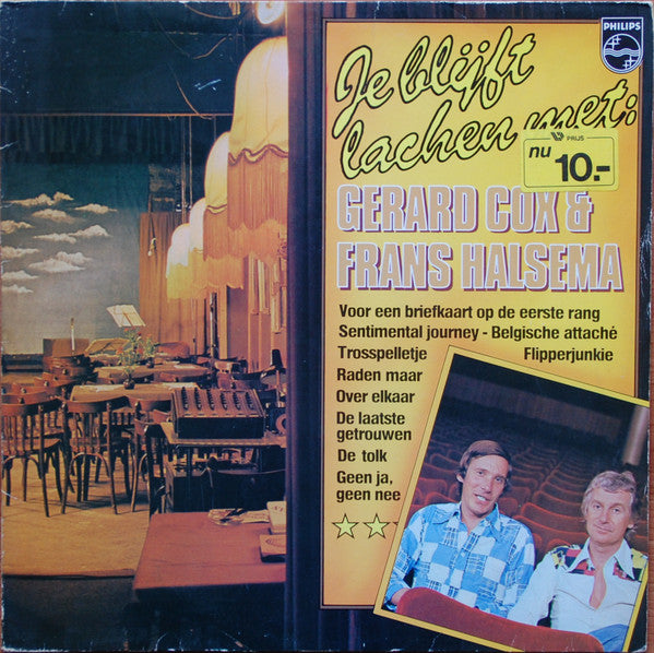 Gerard Cox & Frans Halsema - Je Blijft Lachen Met: (LP) Vinyl LP Vinyl Zeer Goed / Hoesje Goed "VINYLSINGLES.NL"