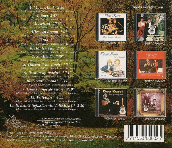 Duo Karst - Moedertaal (CD) Compact Disc Vinyl Goed / Hoes Goed