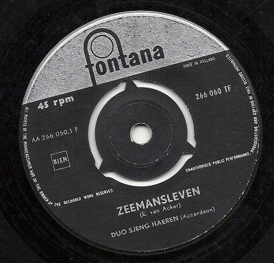 Duo Sjeng Haeren - Zeemansleven 39960 Vinyl Singles Vinyl Goed / Hoes Generic
