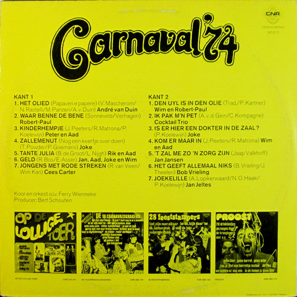 Various - Carnaval '74 (LP) 42316 Vinyl LP Vinyl Goed / Hoes Goed