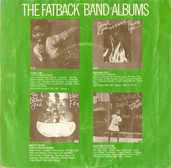 Fatback Band - Double Dutch Vinyl Singles Vinyl Zeer Goed / Hoesje Goed "VINYLSINGLES.NL"