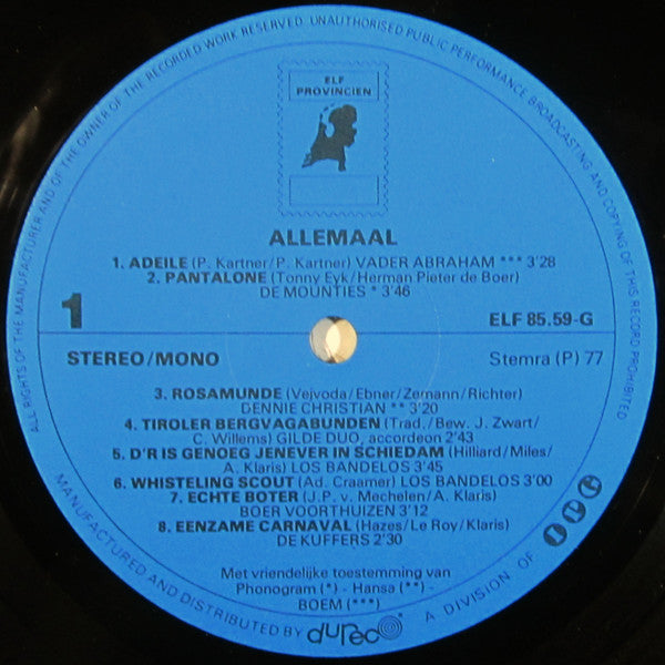 Verschiedene - Alle Originalversionen von Carnival (LP) 41236