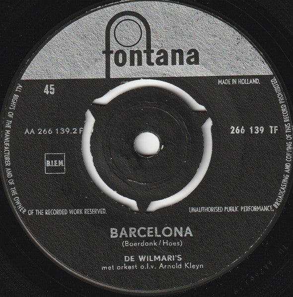 Wilmari's - Tabe 42310 Vinyl Singles Vinyl Goed / Hoes Generic