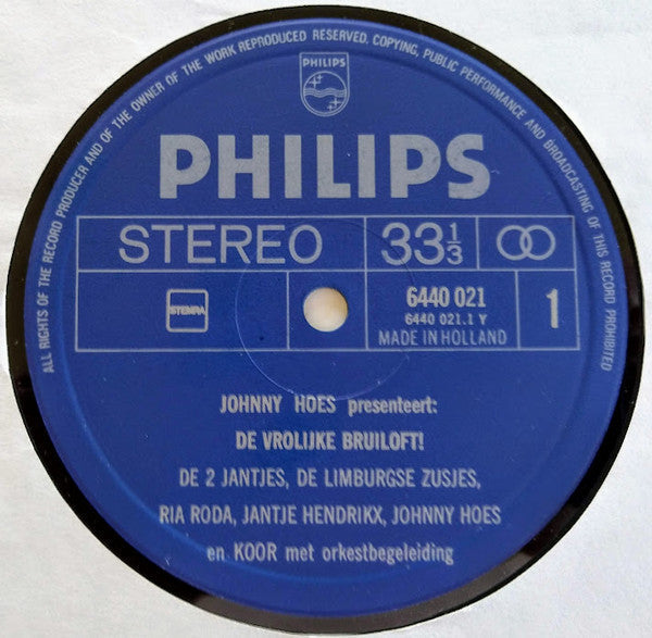 Various - Johnny Hoes Presenteert: De Vrolijke Bruiloft! (LP) 49839
