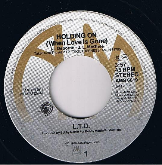 L.T.D. - Holding On 31258 Vinyl Singles Vinyl Goed / Hoes Goed