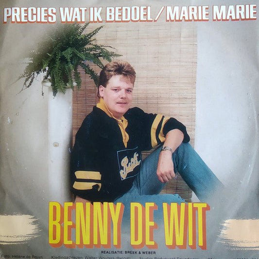 Benny De Wit - Precies Wat Ik Bedoel 25678 Vinyl Singles Vinyl Goed / Hoes Goed
