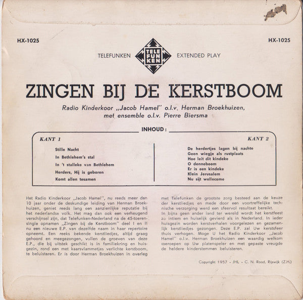 Kinderkoor Jacob Hamel - Zingen Bij De Kerstboom 39620 Vinyl Singles Vinyl Goed / Hoes Goed