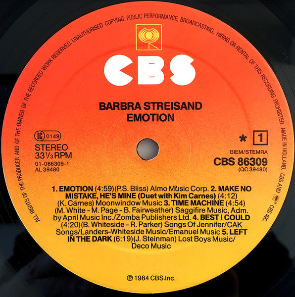 Barbra Streisand - Emotion (LP) 46491