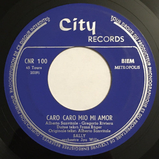 Sally - Caro Caro Mio Mi Amor 10723 Vinyl Singles Vinyl Goed / Hoes Goed