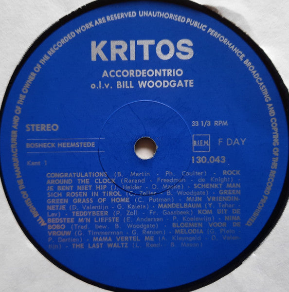 Bill Woodgate's Accordeon Trio - 28 Super Hits (LP) 41156