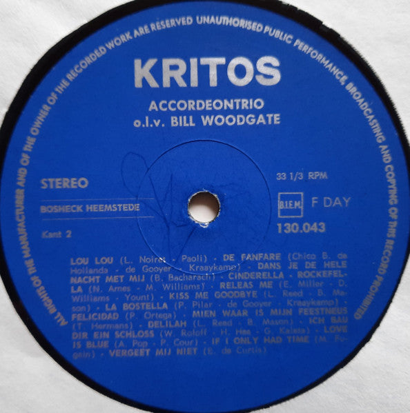Bill Woodgate's Accordeon Trio - 28 Super Hits (LP) 41156