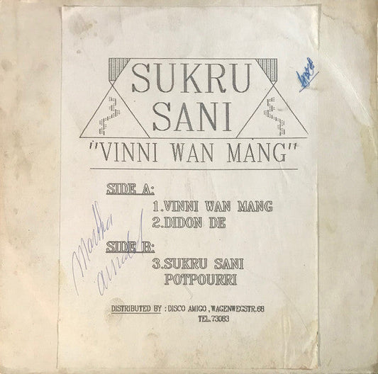Sukru Sani - Vinni Wan Mang (Maxi Single) 50099 Maxi-Singles Vinyl Goed / Hoes Goed