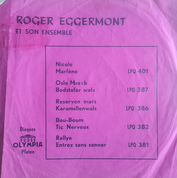 Roger Eggermont - Will Glahe Potpourri 13780 Vinyl Singles Vinyl Goed / Hoes Goed