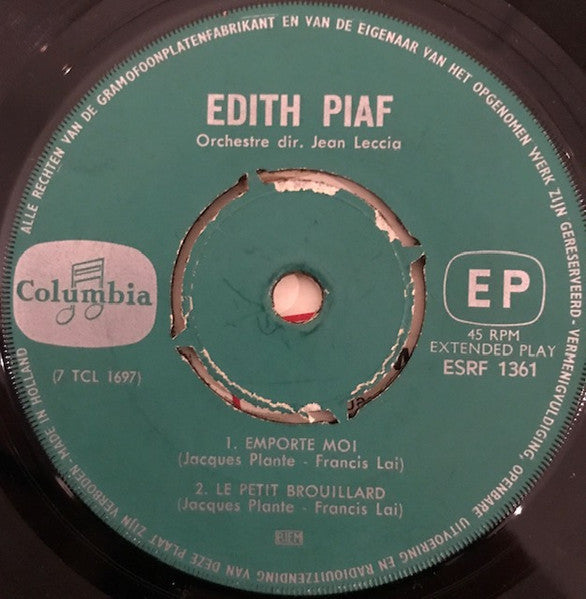 Edith Piaf Avec Théo Sarapo - A Quoi Ça Sert L'amour Vinyl Singles EP Vinyl Zeer Goed / Hoesje Generic "VINYLSINGLES.NL"