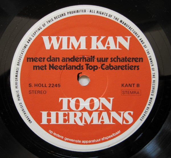 Toon Hermans & Wim Kan - Meer Dan Anderhalf Uur Schateren (LP) 51965 Vinyl LP Vinyl Goed / Hoes Goed