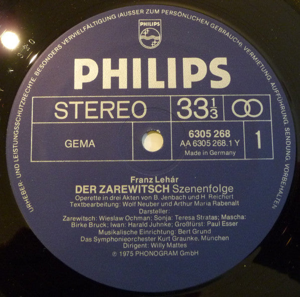 Franz Lehár – Der Zarewitsch (LP) 44372
