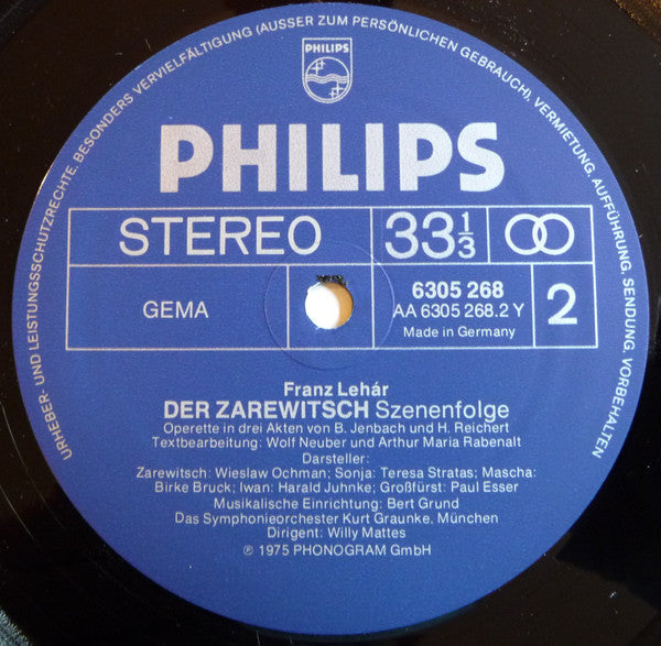 Franz Lehár – Der Zarewitsch (LP) 44372