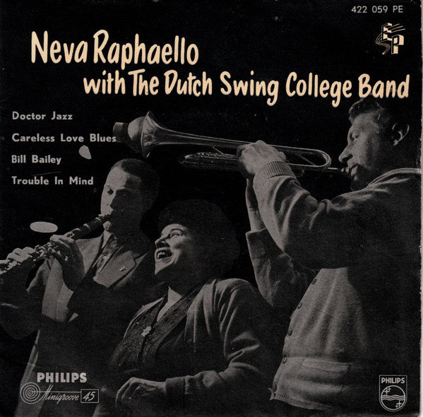Dutch Swing College Band - Neva Raphaello With The Dutch Swing College Band Vinyl Singles EP Vinyl Zeer Goed / Hoesje Goed "VINYLSINGLES.NL"