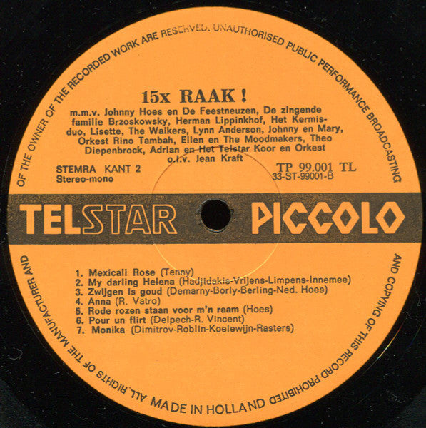 Various - 15X Raak ! (LP) 49953