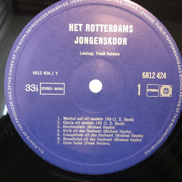 Rotterdams Jongenskoor - Het Rotterdams Jongenskoor (LP) 49197